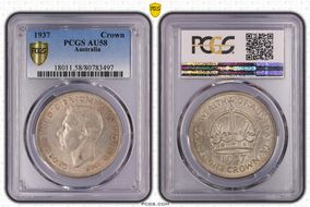 1937 Crown KM-34  Ag AU58