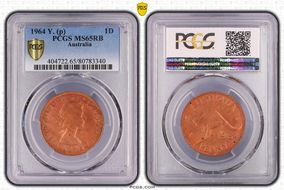 1964 Y. (p) 1D MS65RB