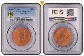 1964 Y. (p) 1D MS65BN