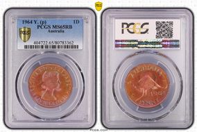 1964 Y. (p) 1D MS65RB