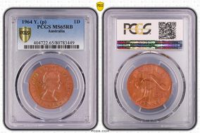 1964 Y. (p) 1D MS65RB