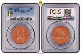 1964 Y. (p) 1D MS65RB