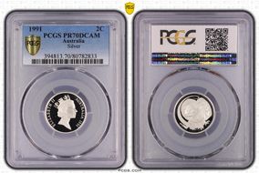 1991 2C Silver PR70DCAM