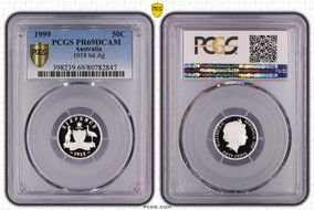 1999 50C 1918 6d Ag PR69DCAM