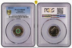 2014-C $2 Remembrance Colorized MS68