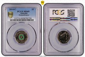 2014-C $2 Remembrance Colorized MS69