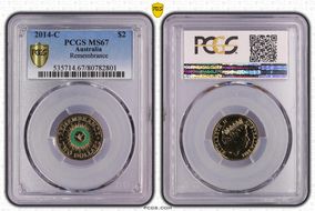 2014-C $2 Remembrance Colorized MS67