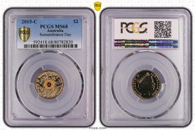 2015-C $2 Remembrance Day In Flanders Fields Colorized MS68