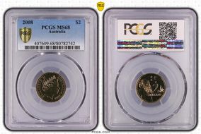 2008 $2 MS68