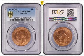 1950 (m) 1D KM-43 MS65RB