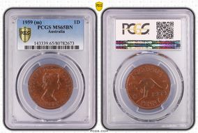 1959 (m) 1D MS65BN