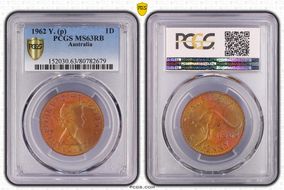 1962 Y. (p) 1D MS63RB