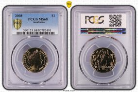 2008 $1 MS68