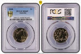 2008 $1 MS69