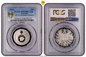 2016 50C 50 Yrs Decimal Currency PR70DCAM