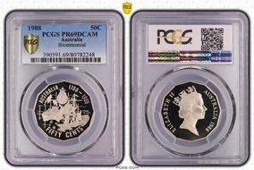 1988 50C Bicentennial PR69DCAM