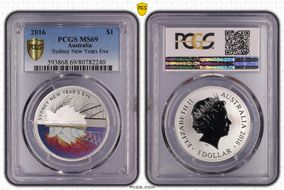 2016 $1 Sydney New Years Eve MS69