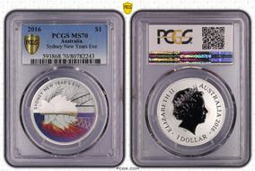 2016 $1 Sydney New Years Eve MS70