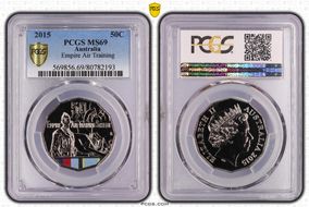 2015 50C Empire Air Training Scheme Colorized MS69