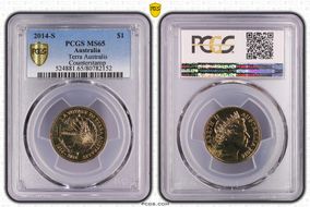 2014-S $1 Terra Australis Counterstamp MS65