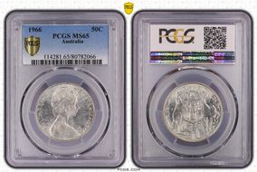 1966 50C KM-67  Ag MS65