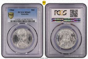 1966 50C KM-67  Ag MS65