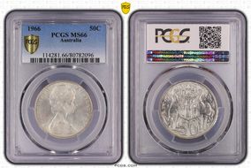 1966 50C KM-67  Ag MS66