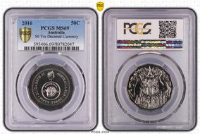 2016 50C 50 Yrs Decimal Currency MS69