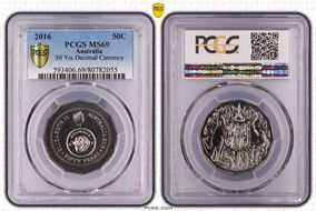 2016 50C 50 Yrs Decimal Currency MS69