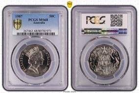 1987 50C MS68