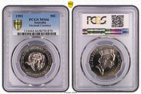 1991 50C Decimal Currency MS66