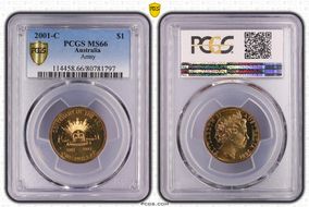2001-C $1 Army MS66