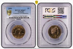 2001 $1 Centenary of Federation MS67
