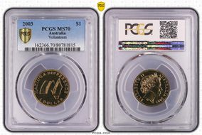 2003 $1 Volunteers MS70