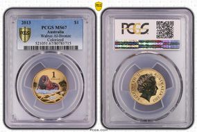 2013 $1 Walrus Al-Bronze Colorized MS67
