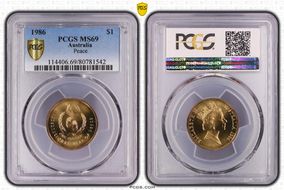 1986 $1 Peace MS69