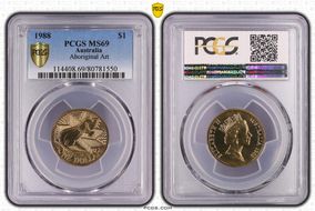 1988 $1 Aboriginal Art MS69