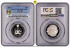 2016 20C 50 Yrs Decimal Currency PR70DCAM
