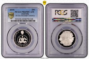 2016 20C 50 Yrs Decimal Currency PR69DCAM