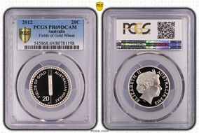 2012 20C Fields of Gold Wheat PR69DCAM