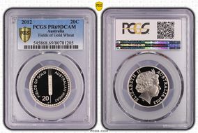 2012 20C Fields of Gold Wheat PR69DCAM