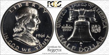 1961 50C DDR FS-801 PR67+