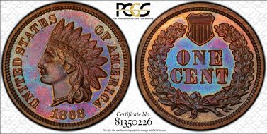 1868 1C PR65BN