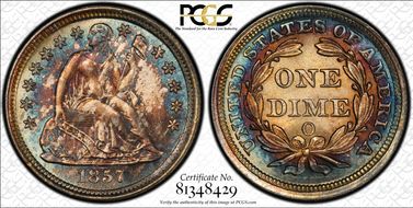 1857-O 10C MS67