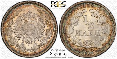 1915-F 1/2 Mk J-16 MS67