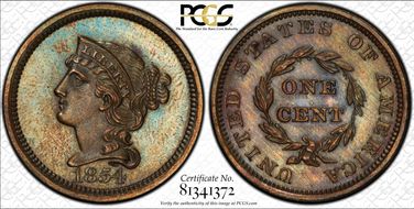 1854 1C J-160 PR65BN