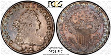 1802/1 $1 BB-232, NarrowDate AU55+