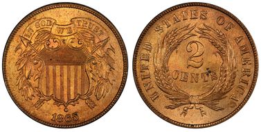 1865 2C MS66+ RD