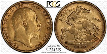 1903-S 1/2 Sov S-3977A XF45