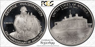 1982-S 50C Washington PR68DCAM